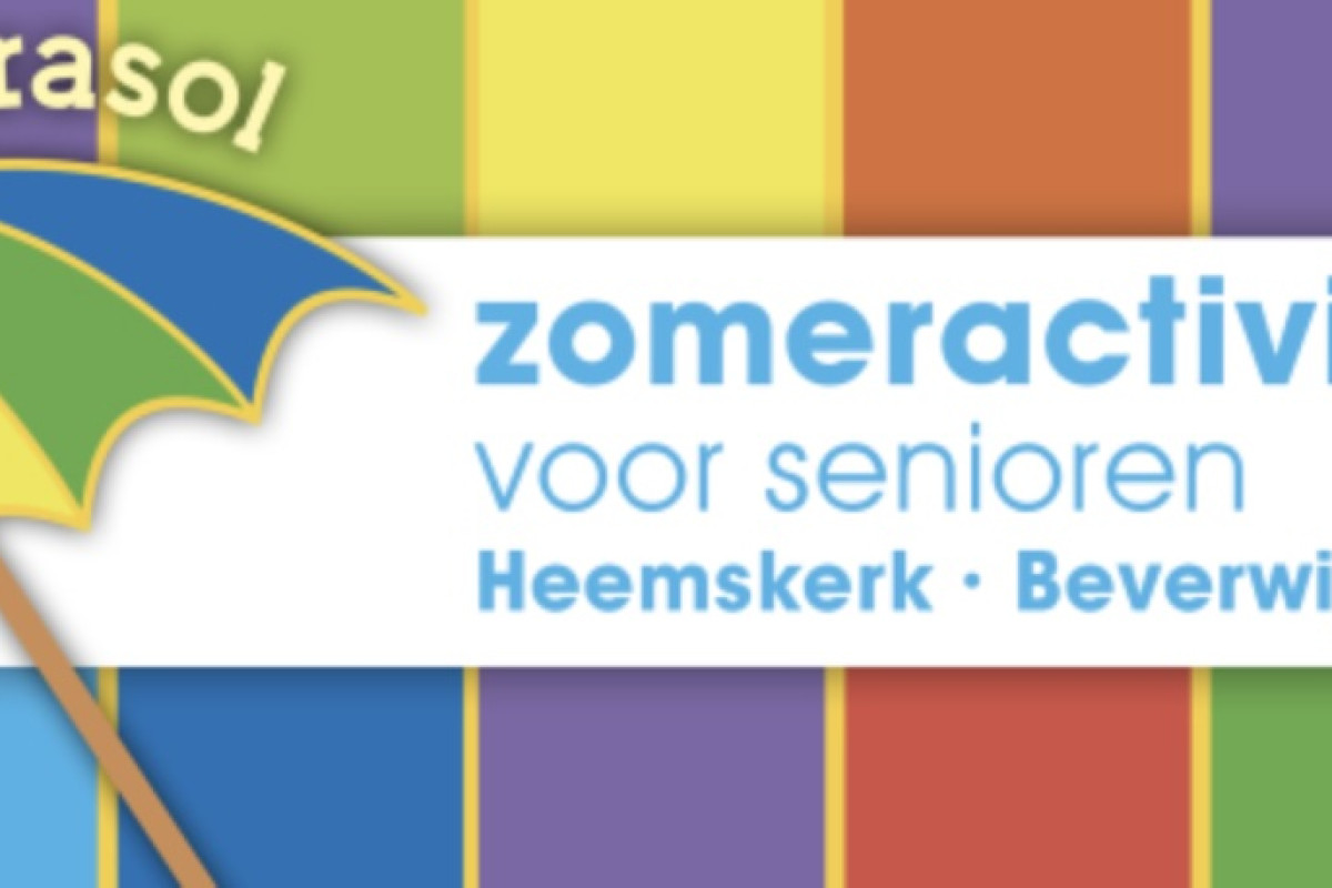 Onder de parasol - kleurrijk - zomeractiviteiten